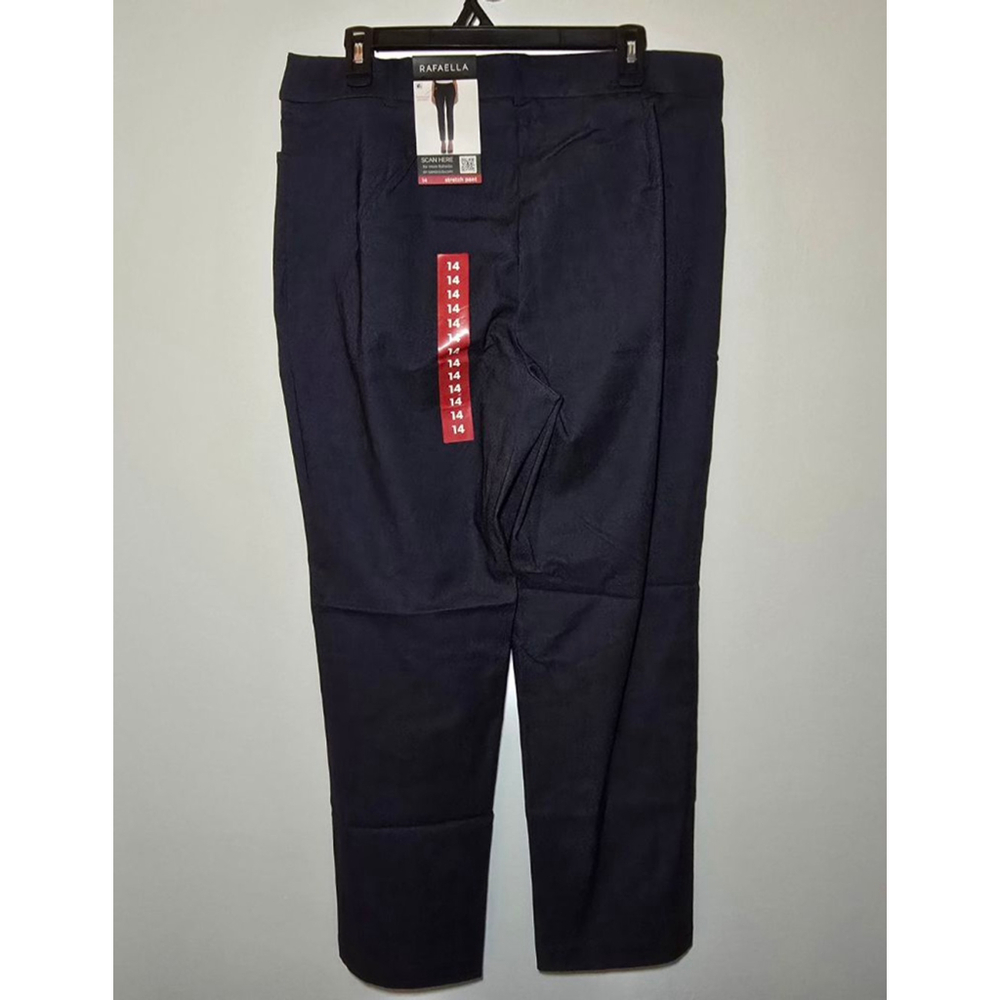 Women's Rafaella Navy Plus Size 14 Ankle & Cropped Stretch Pants - Picture 3 of 7